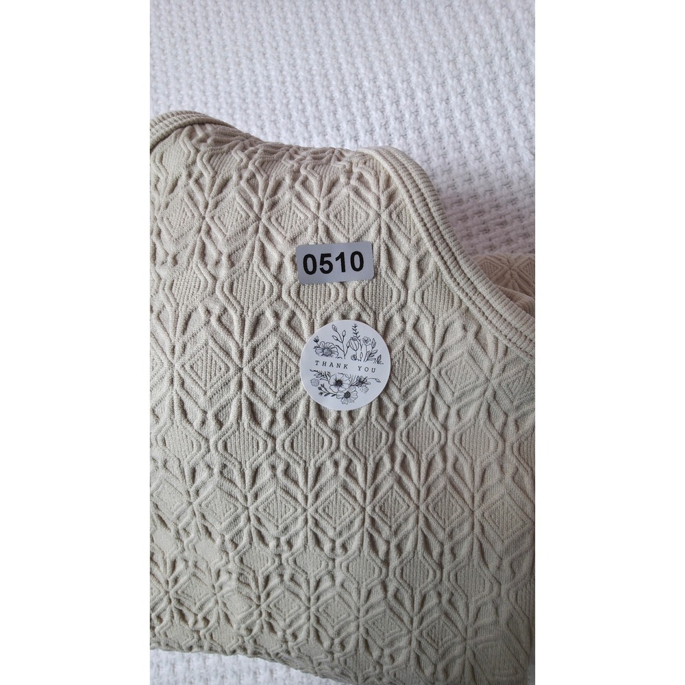 JoyLab Textured Seamless Unitard Womens Large Beige Fair Strappy Open Back - Picture 9 of 9
